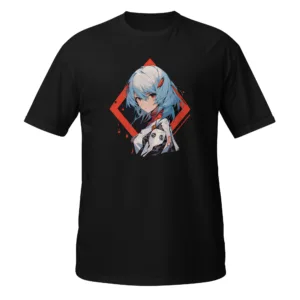 Camiseta Rei Ayanami negro frente