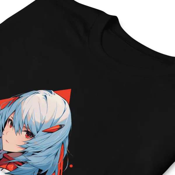 Camiseta Rei Ayanami negro detalle