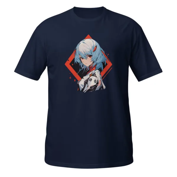 Camiseta Rei Ayanami navy frente