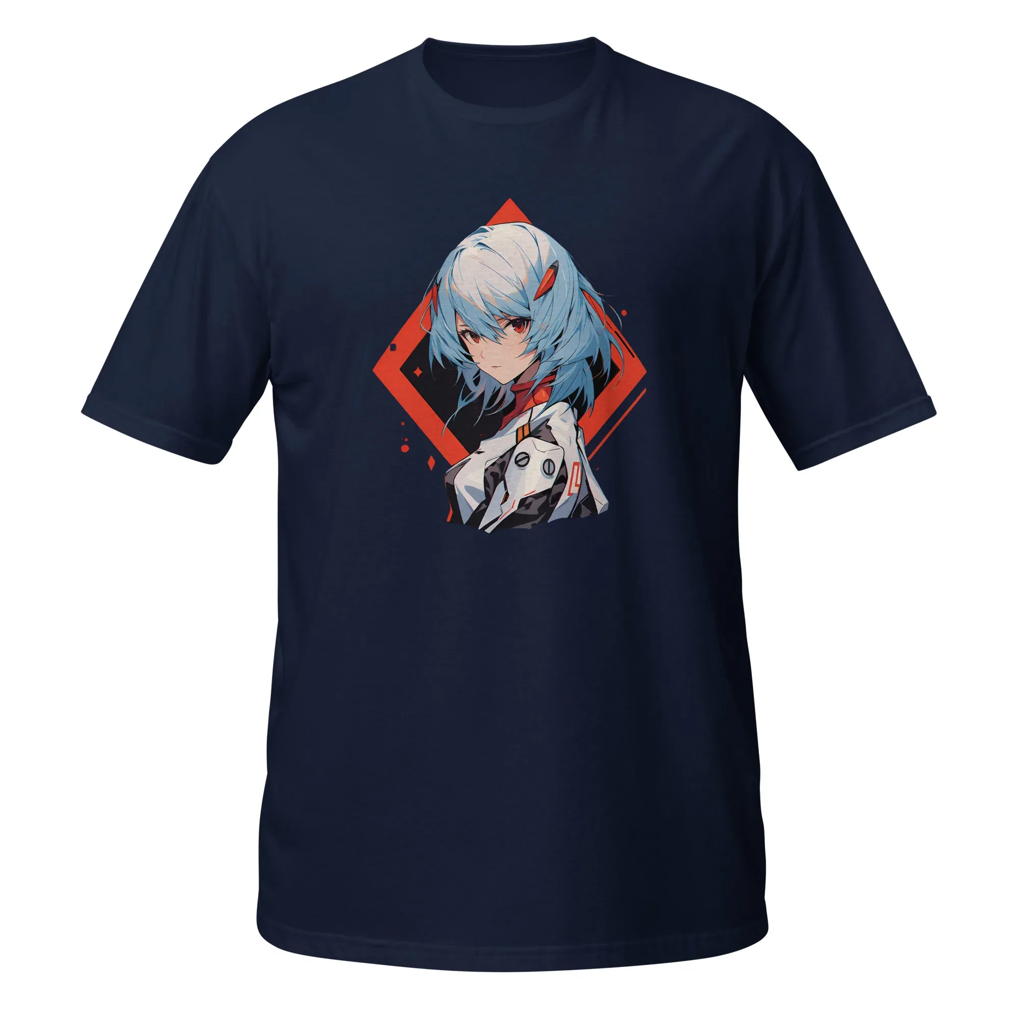 Camiseta Rei Ayanami navy frente