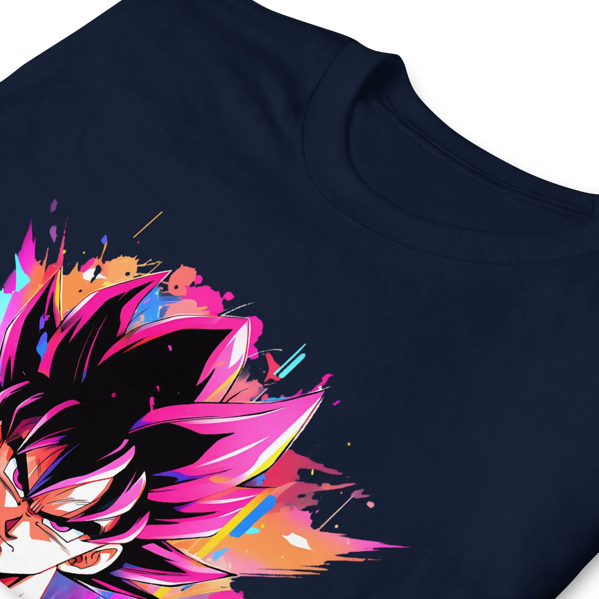 Camiseta Goku God navy detalle