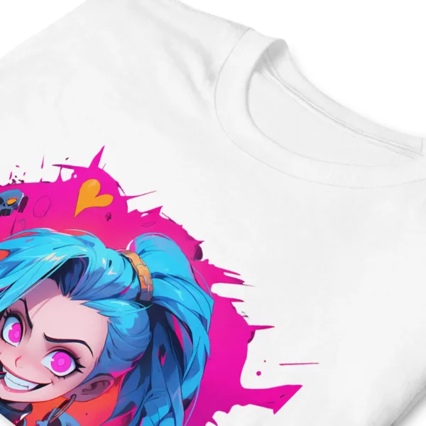 Camiseta Jinx blanco detalle