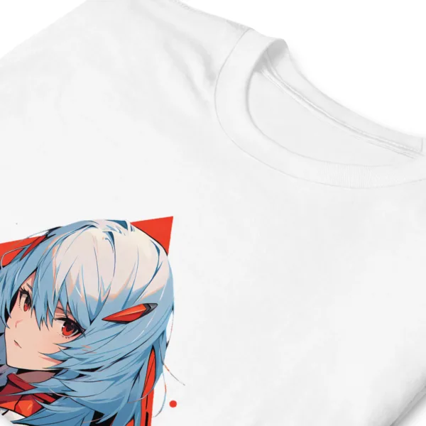 Camiseta Rei Ayanami blanco detalle