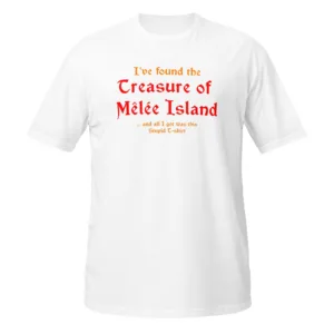 Camiseta Monkey Island Treasure of Melee Island blanco frente