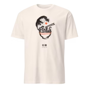 Camiseta Ramen 拉麺 — La Gran Ola en el Cuenco — color Natural