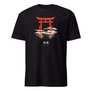 Camiseta Torii 鳥居 — Puerta Sagrada Japonesa — color Black