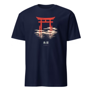 Camiseta Torii 鳥居 — Puerta Sagrada Japonesa — color Navy